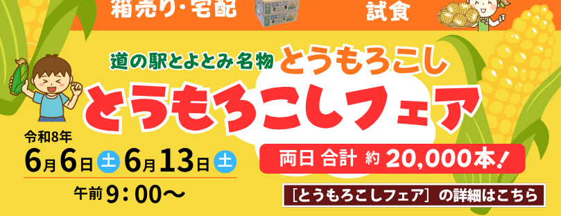 とうもろこしフェア　詳細はこちら